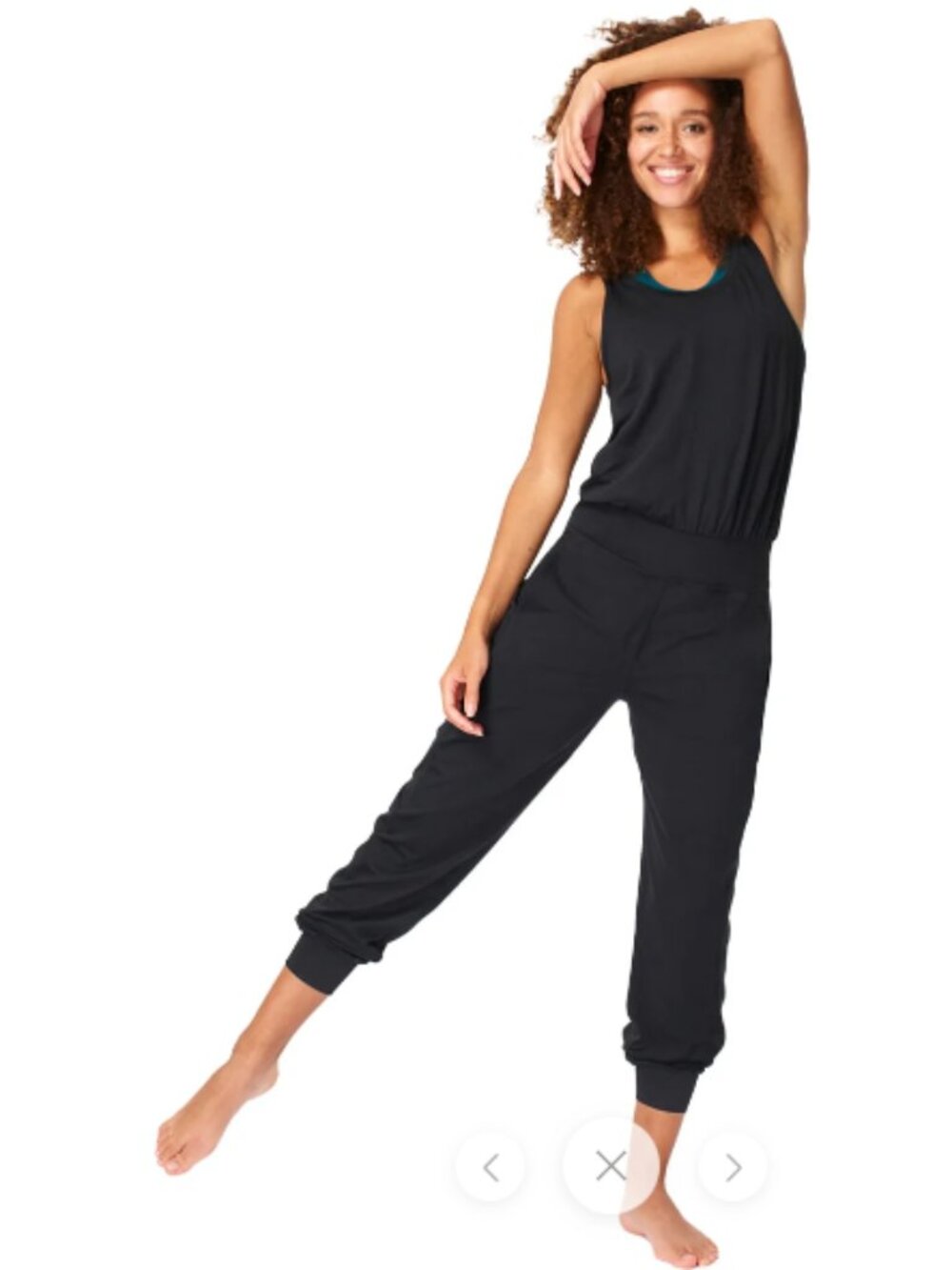 Sweaty Betty Gary Jumpsuit Lightweight Sweat Wicking Fit, Black - Size Large